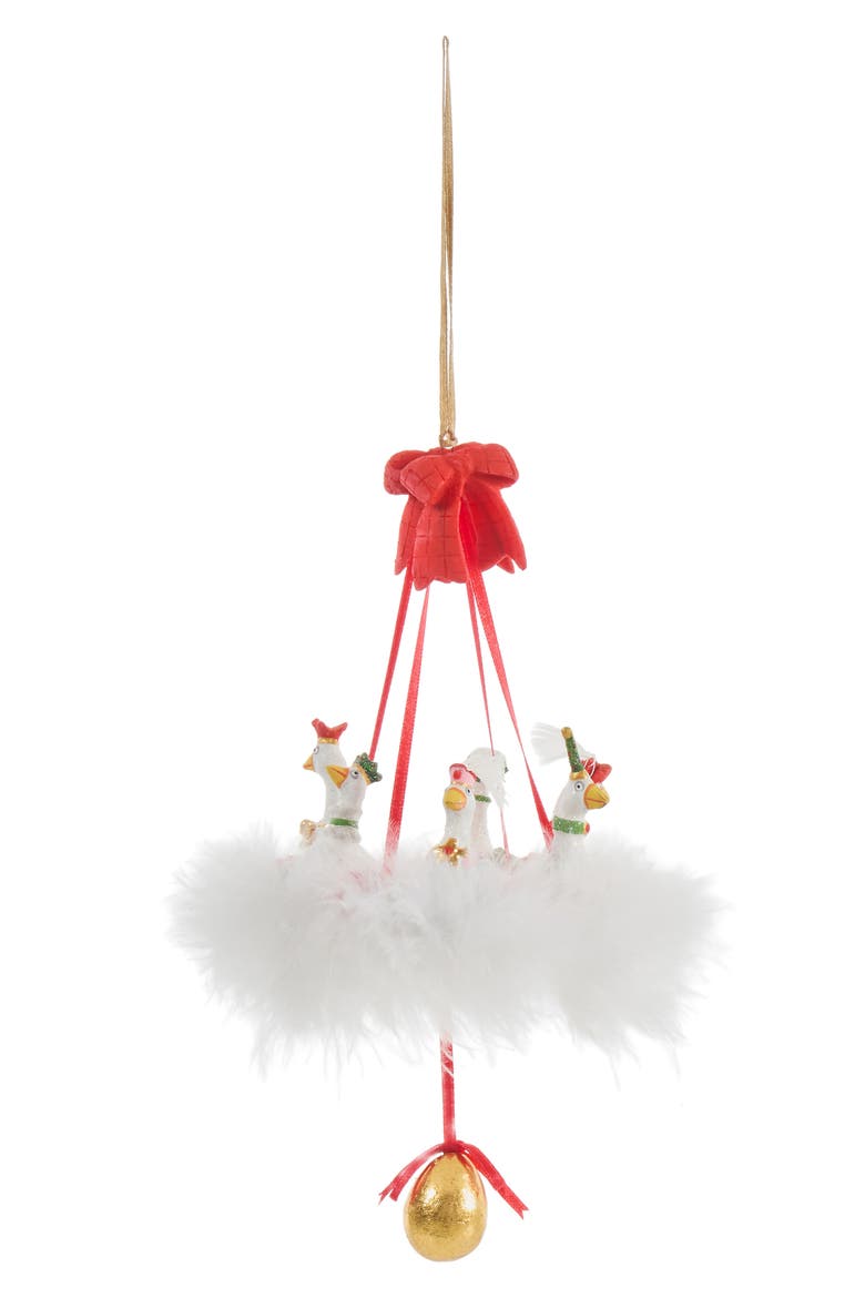 Patience Brewster 12 Days Six Geese-a-Laying Ornament, Main, color, WHITE