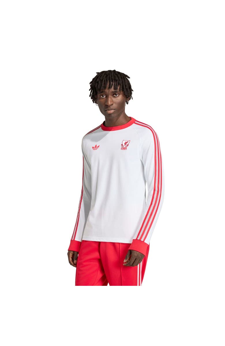 adidas Originals Men's adidas Originals White Liverpool Culturewear Originals Long Sleeve T-Shirt, Main, color, White
