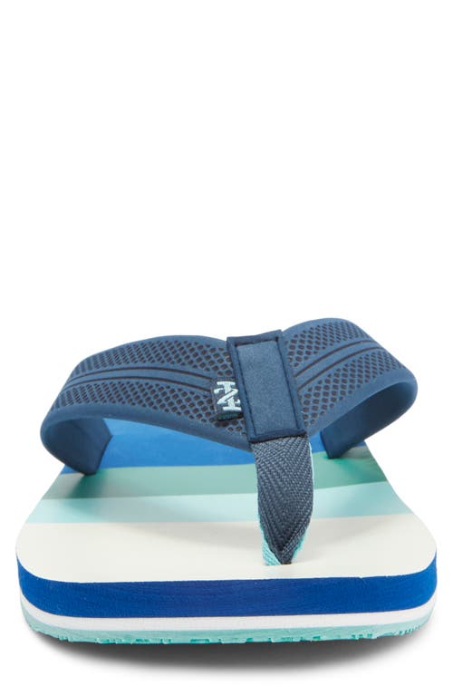Izod Stripe Print Flip Flop Sandal In Navy/navy