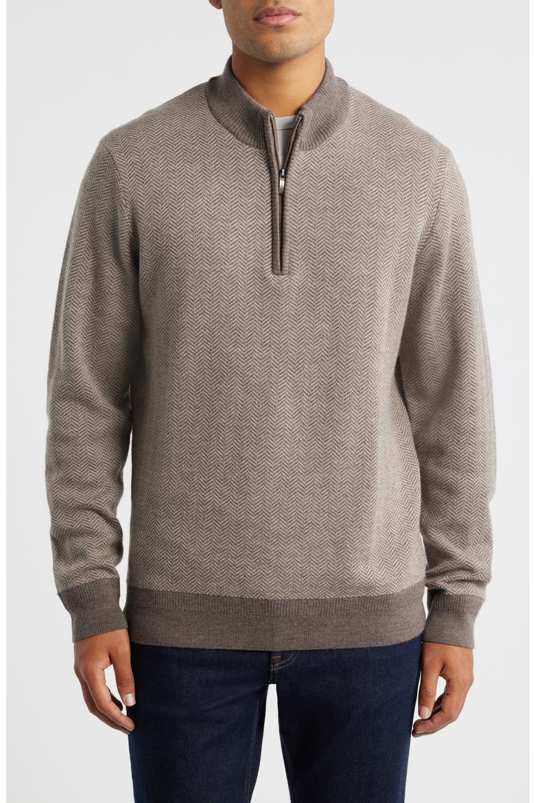 Grant Merino Wool Quarter Zip Sweater, Main, color, OATMEAL