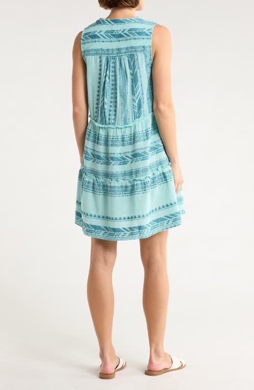 Elan Babydoll Cover-up Minidress In Blue