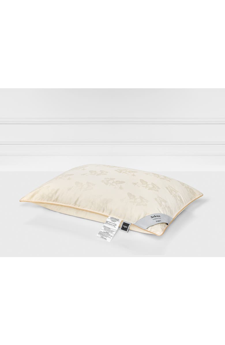 Togas Selena Tussah silk pillow, Main, color, White