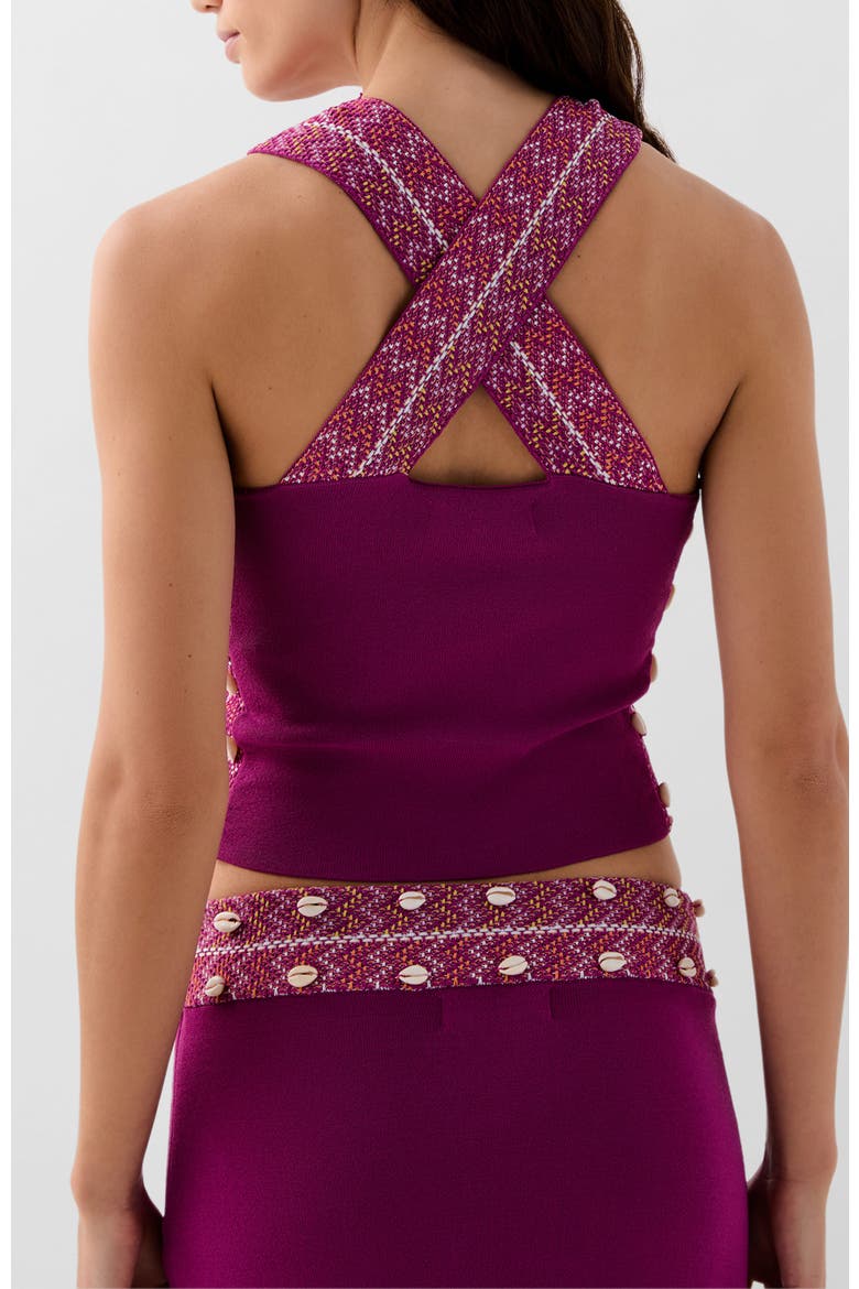 Shell Knit Top, Alternate, color, Purple