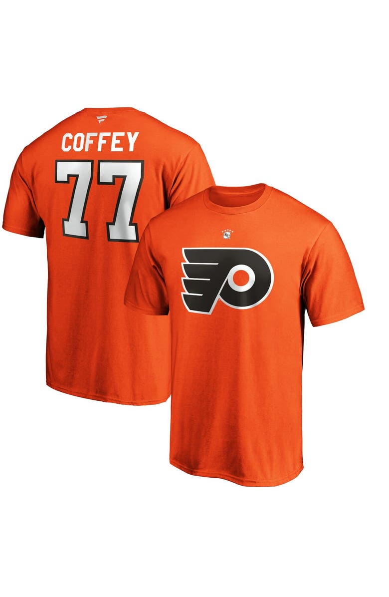 FANATICS Men's Fanatics Branded Paul Coffey Orange Philadelphia Flyers Authentic Stack Retired Player Name & Number T-Shirt, Main, color, Orange