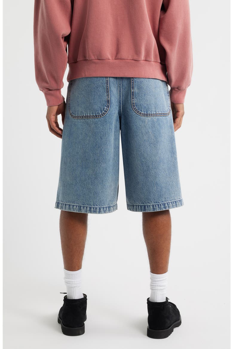 Big Baggy Denim Shorts, Alternate, color, PALE INDIGO