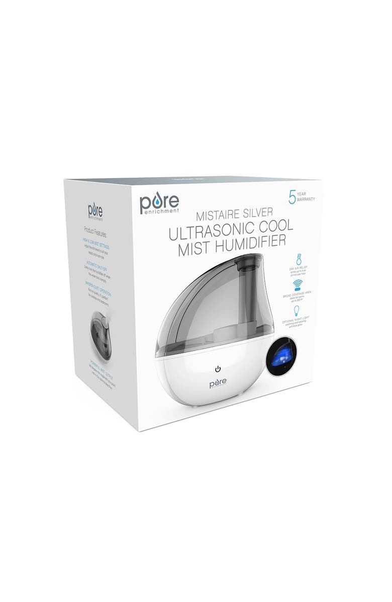 PURE ENRICHMENT MistAire Silver Ultrasonic Cool Mist Humidifier, Alternate, color, 