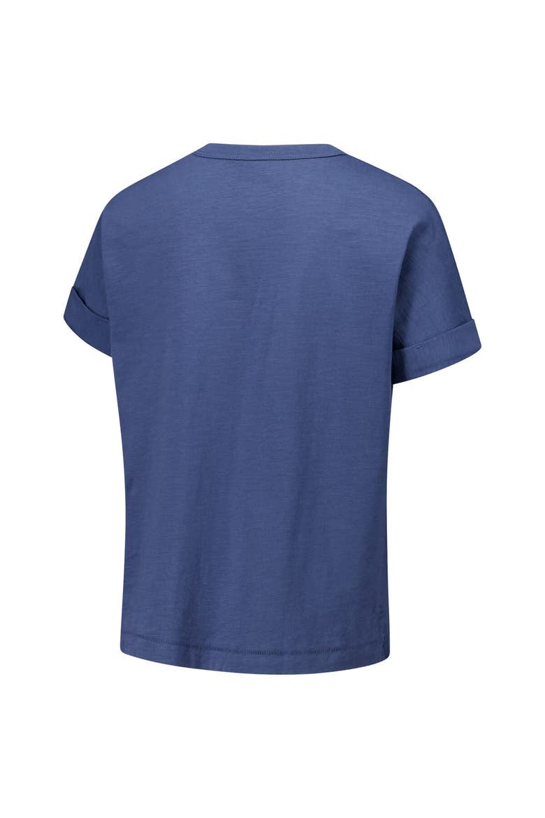 Women's League Collegiate Wear Navy UConn Huskies Slub Rolled Cuff T-Shirt, Alternate, color, Navy