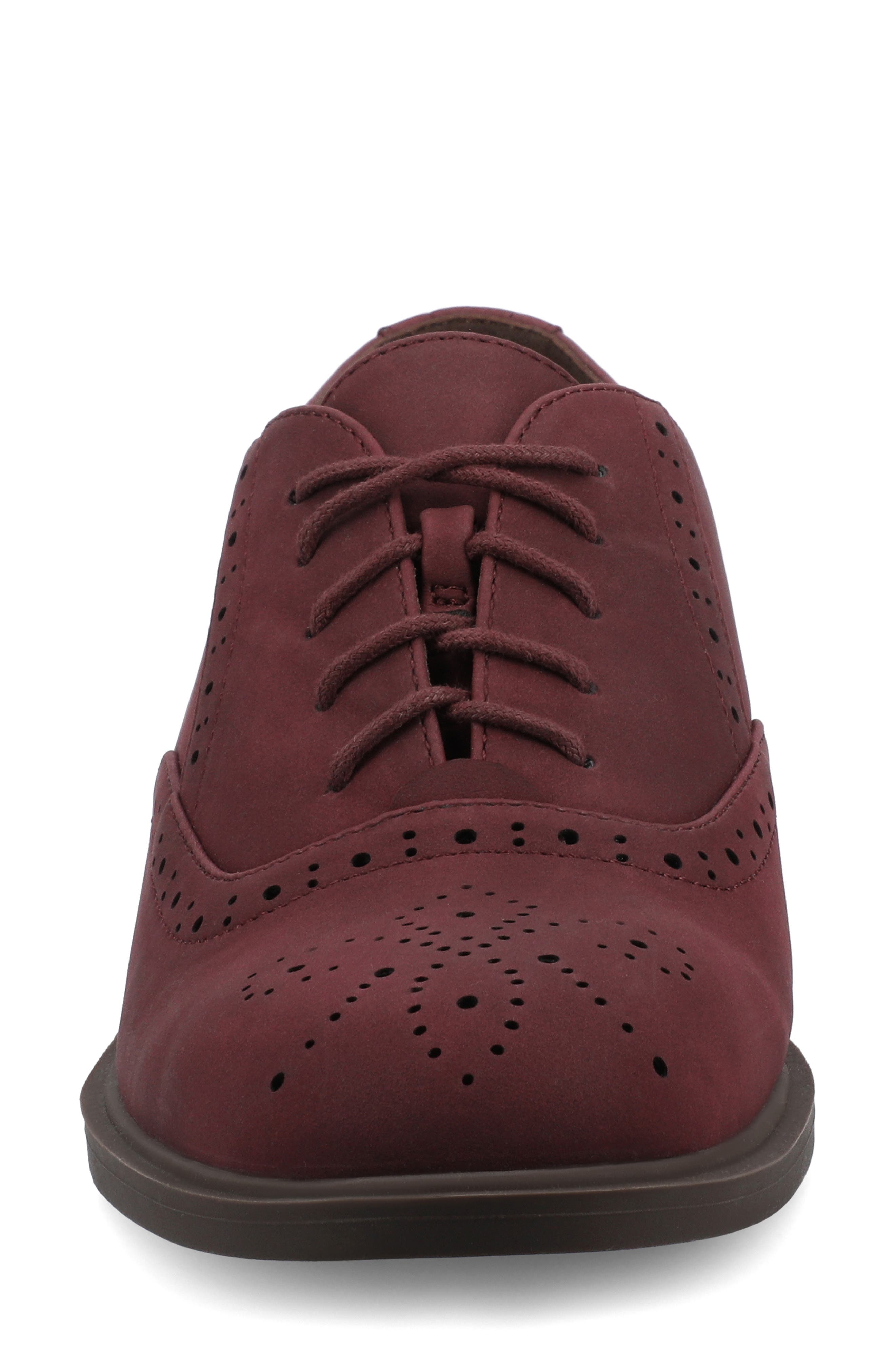 Bria Oxford, Alternate, color, OXBLOOD NUBUCK
