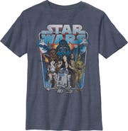 Star Wars Boy's Star Wars Vintage Hero Character Frame  Graphic T-Shirt
