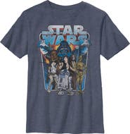 Star Wars Boy's Star Wars Vintage Hero Character Frame Graphic T-Shirt