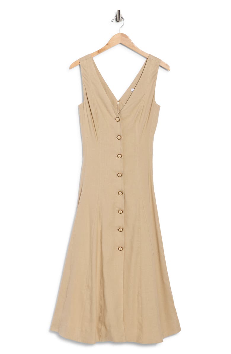 Veronica Beard Lou Linen Blend Dress, Main, color, 