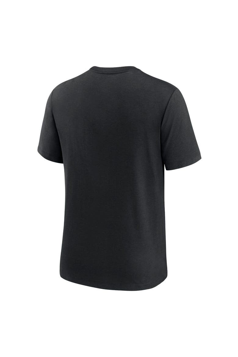 Men's Nike Black Las Vegas Raiders Wordmark Logo Tri-Blend T-Shirt, Alternate, color, Black
