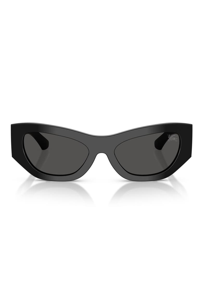 54mm Cat Eye Sunglasses, Main, color, BLACK
