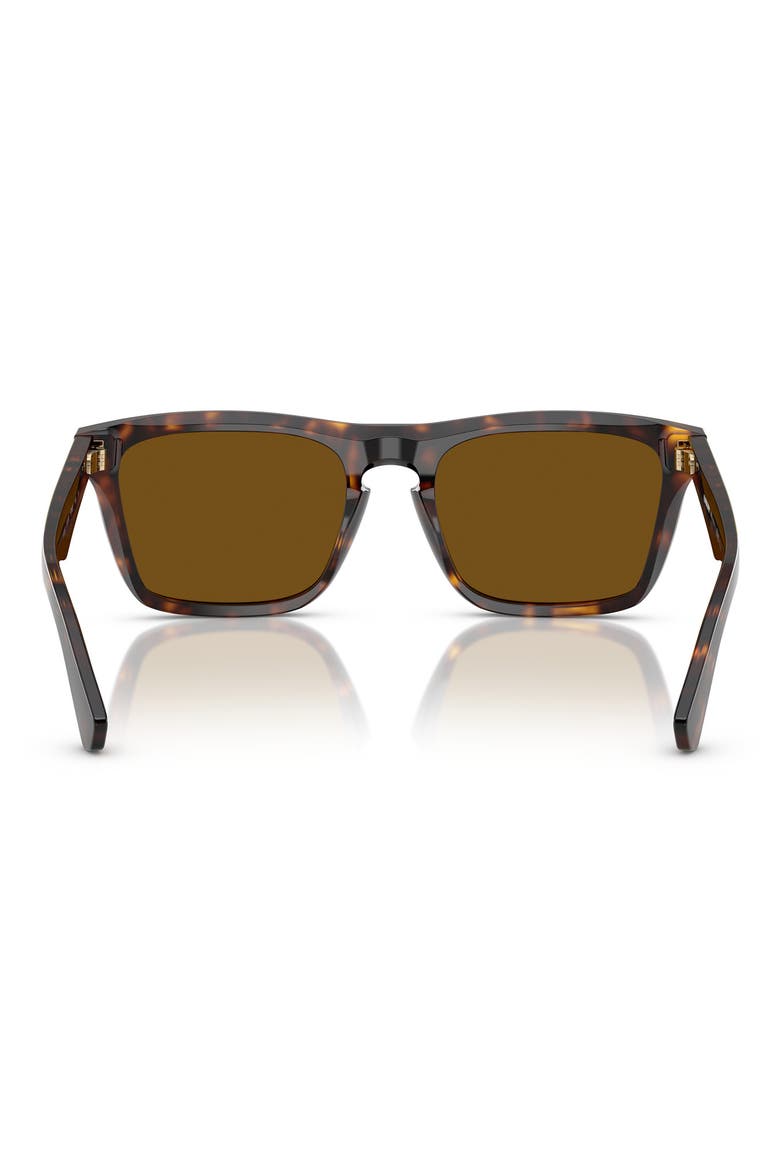 57mm Square Sunglasses, Alternate, color, DARK HAVANA