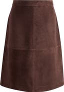 Nordstrom A-Line Suede Midi Skirt