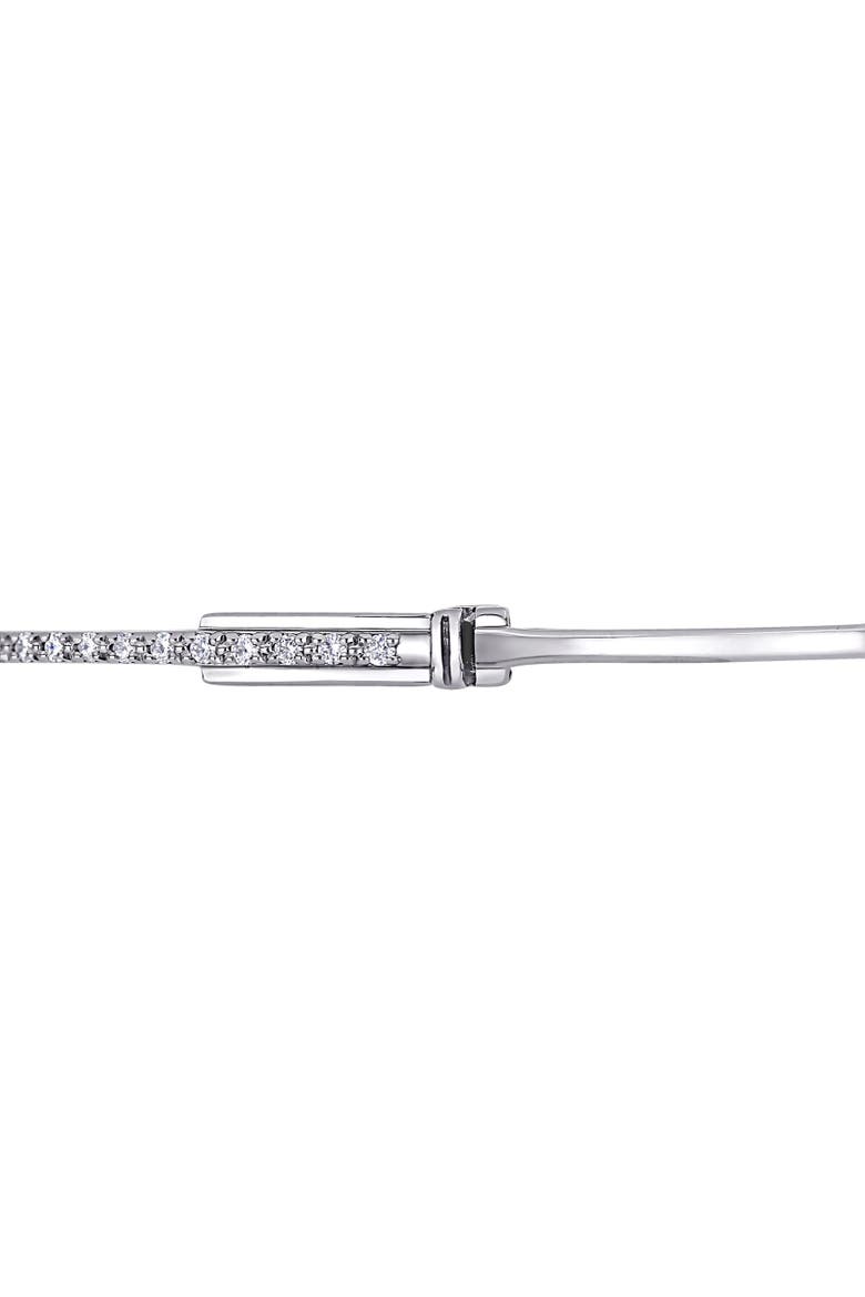 Diamond Station Bangle 14k White Gold, Alternate, color, White Gold