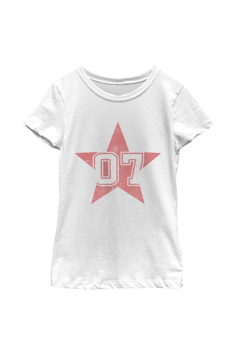 Girls Lost Gods Number 07 Star T Shirt, Main, color, White