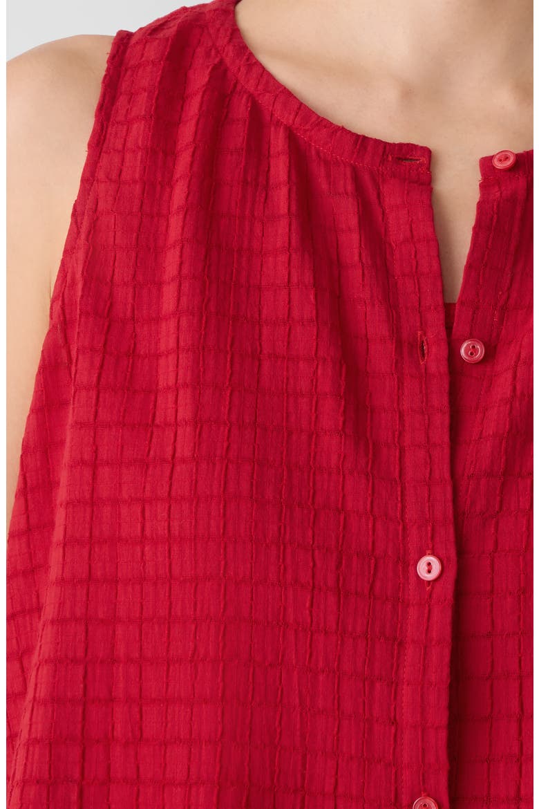Jewel Neck Organic Cotton Vest, Alternate, color, CRIMSON