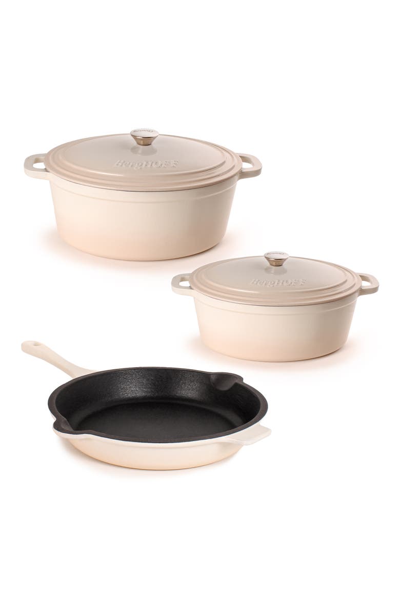 Neo 5-Piece Cast Iron Set, Main, color, WHITE