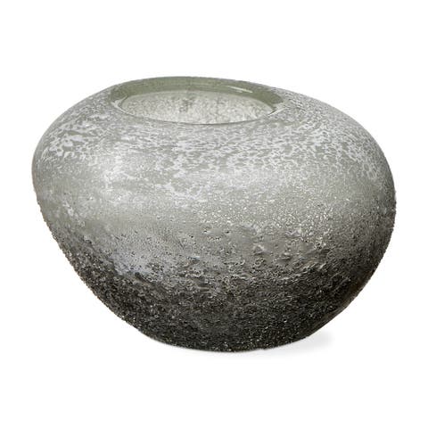 Swell Art Glass Vase Decorative Gray Novelty for Summer Decor