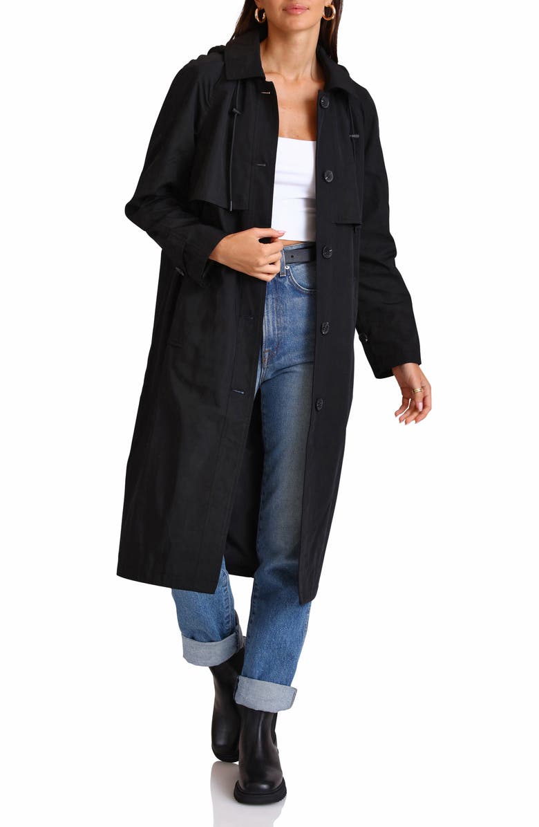 Avec Les Filles Relaxed Longline Water Resistant Raincoat, Alternate, color,