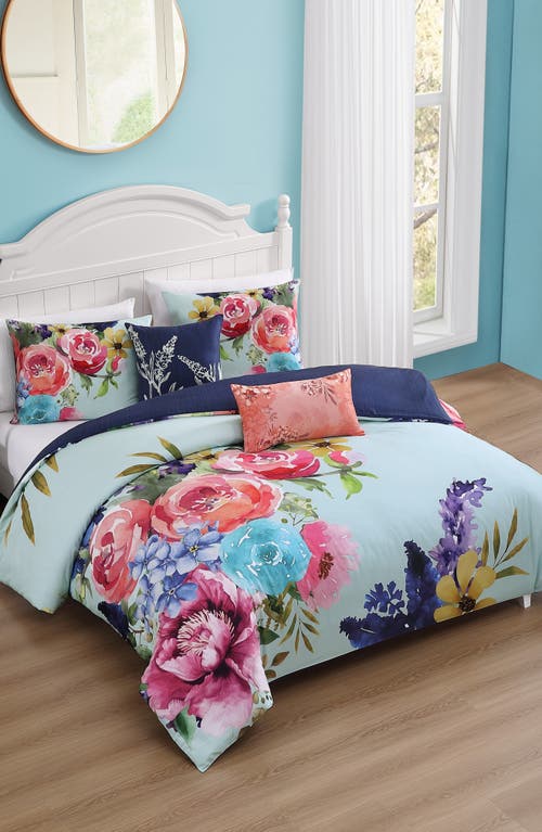 Bebejan Aqua Fiesta Reversible 5-piece Comforter Set In Blue