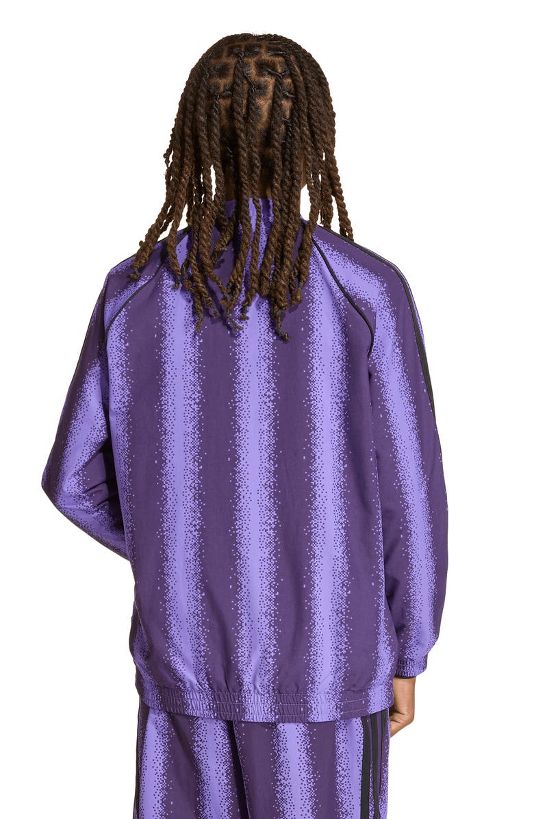 adidas Originals Kids' Minecraft 3-Stripes Track Jacket, Alternate, color, Purple Rush/ Violet