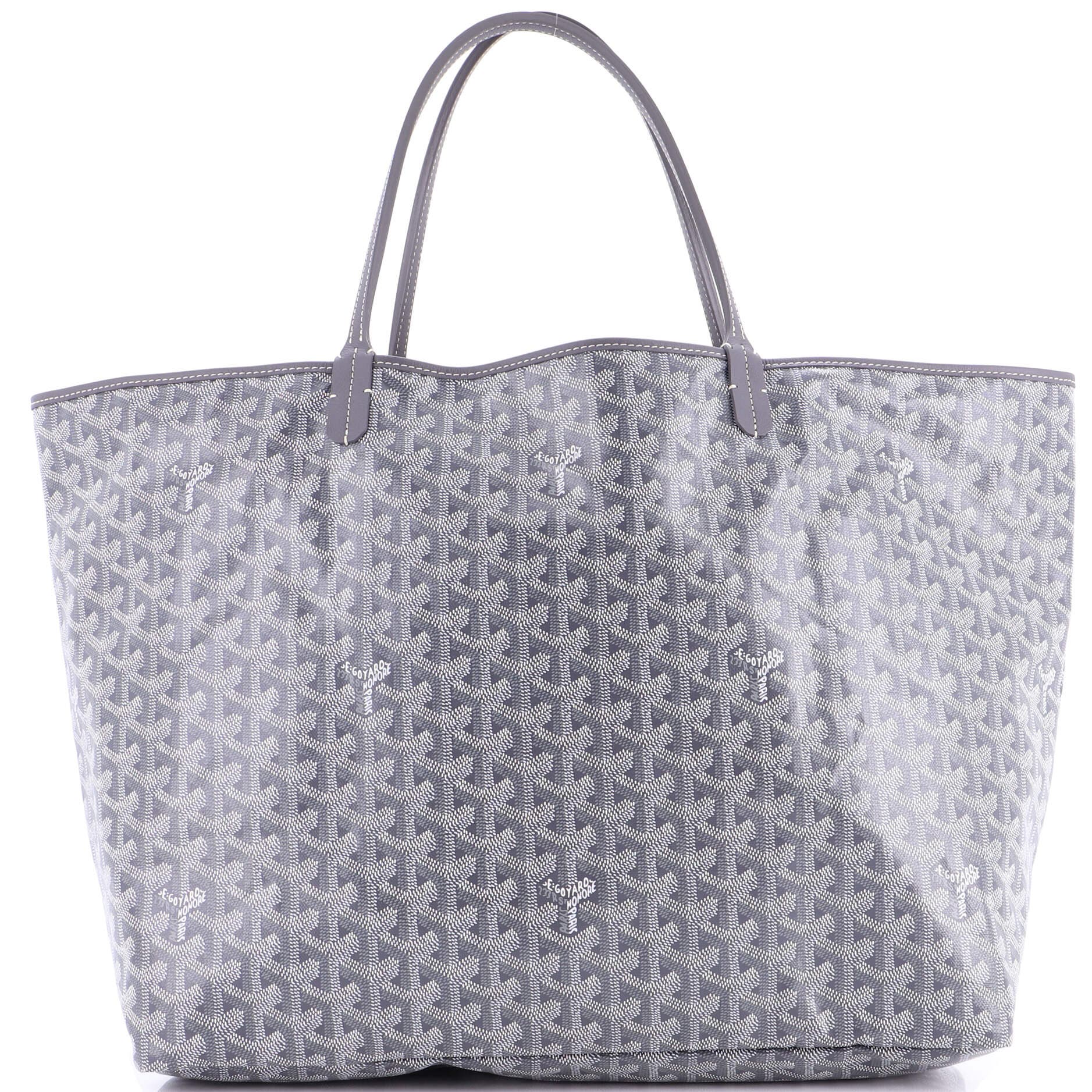 Pre-Owned Goyard Saint Louis Tote Coated Canvas GM, Main, color, Gray