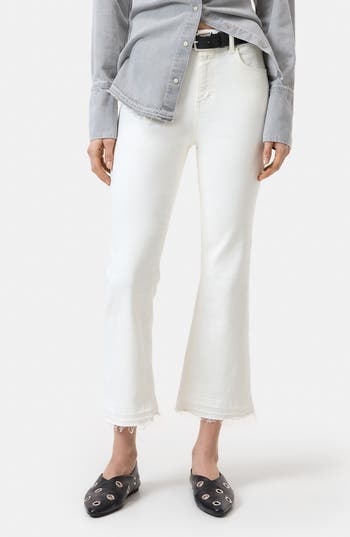 Closed Hi-sun Crop Flare Leg Jeans In White