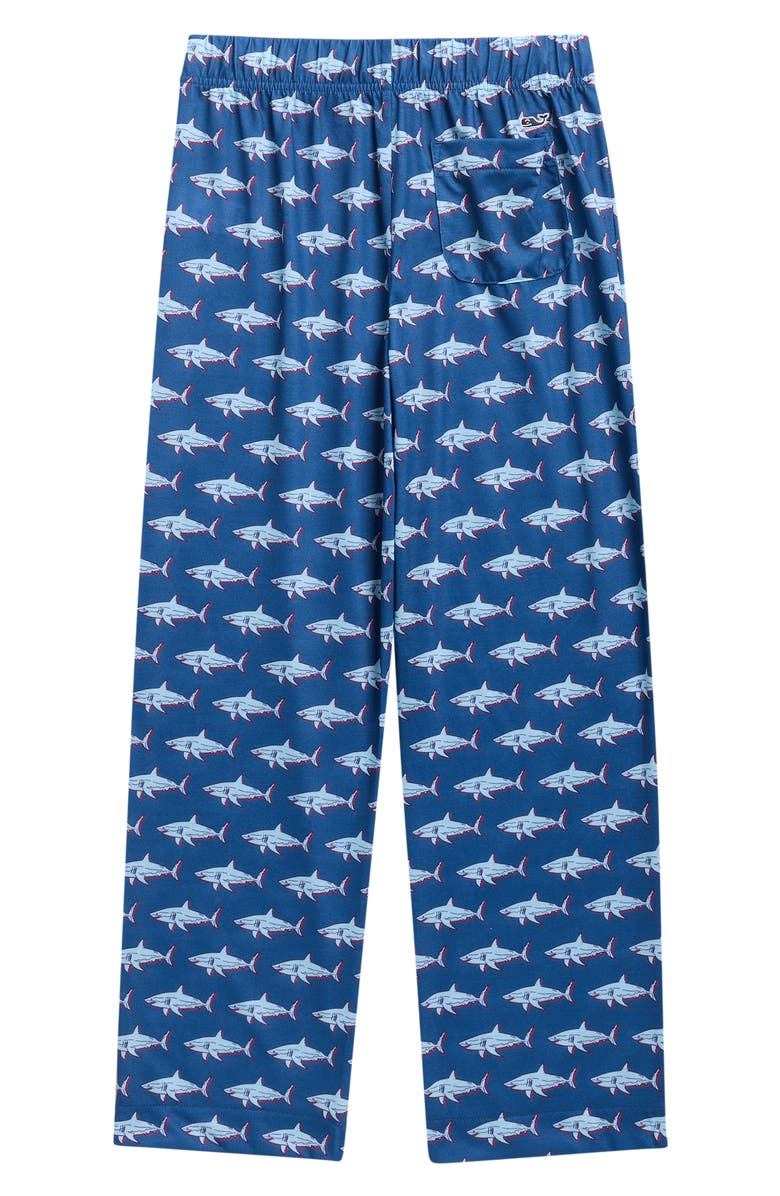 vineyard vines Kids' Knit Pajama Pants, Alternate, color, Shark Attack - Navy