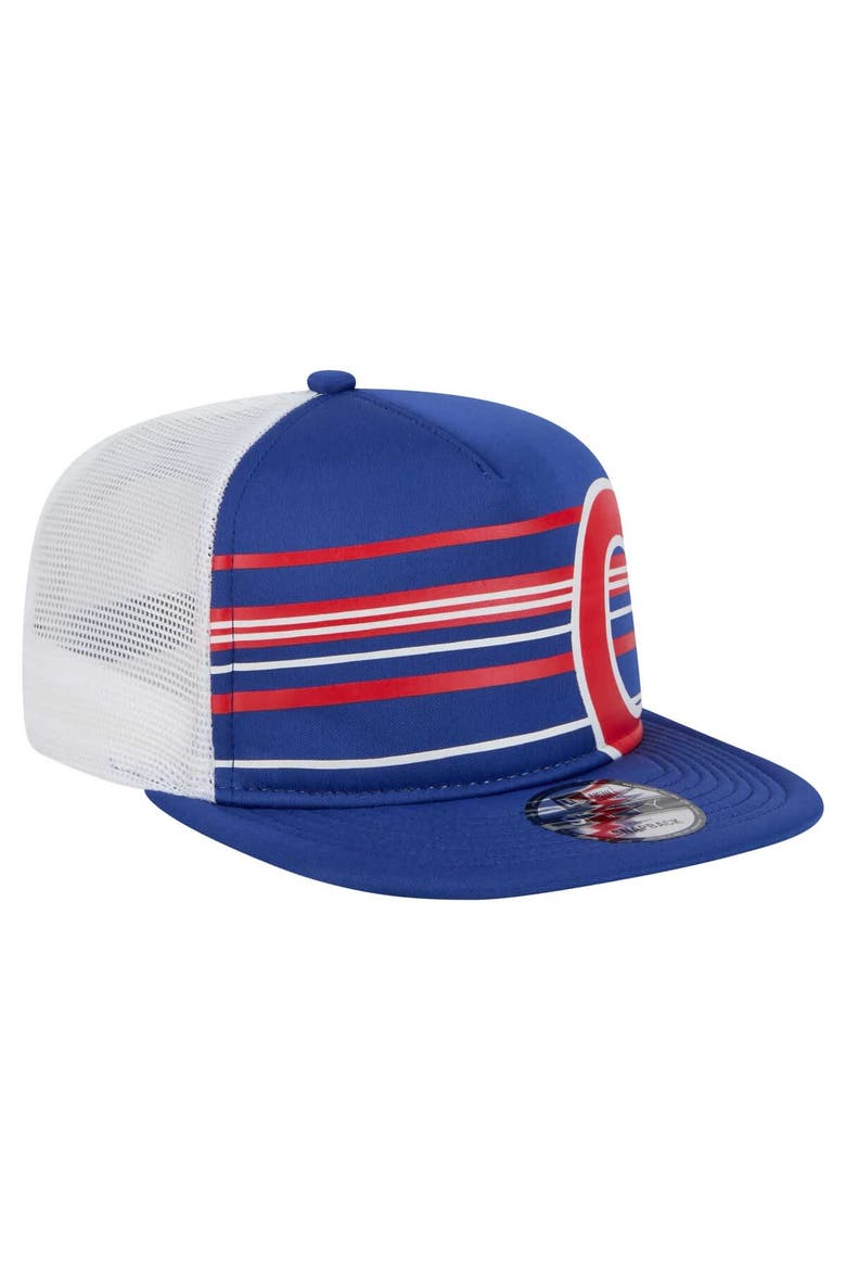 Men's New Era  Royal Chicago Cubs 9FIFTY A-Frame Trucker Snapback Hat, Alternate, color, Royal