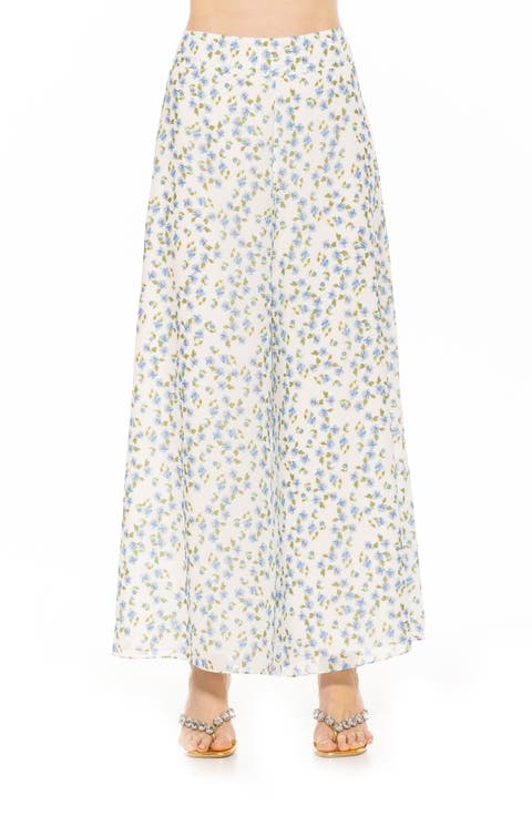 Imogen Floral Chiffon Wide Leg Pants
