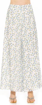 Alexia Admor Imogen Floral Chiffon Wide Leg Pants