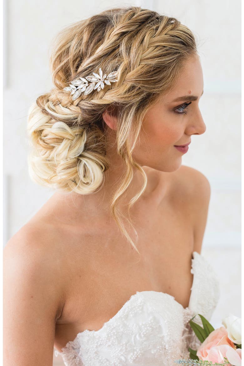 Michal Opal & Crystal Hair Clip, Alternate, color, GOLD