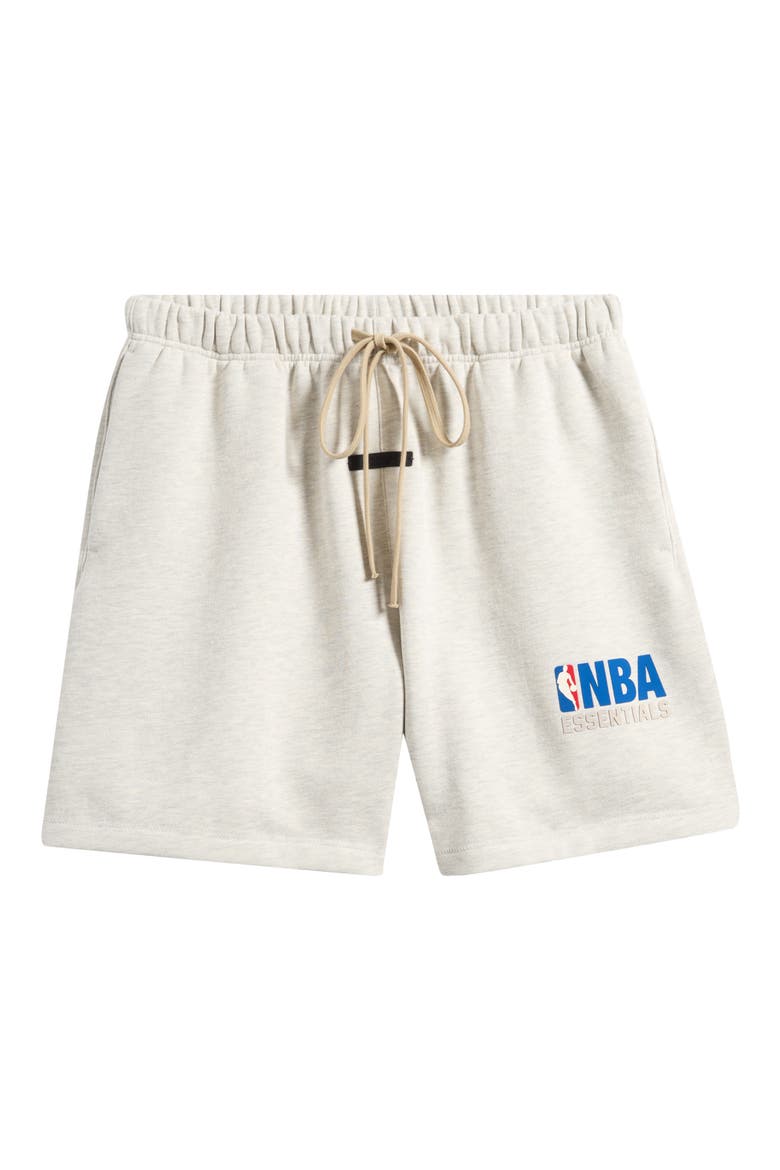 x NBA Cotton Blend Fleece Sweat Shorts, Alternate, color, LIGHT HEATHER