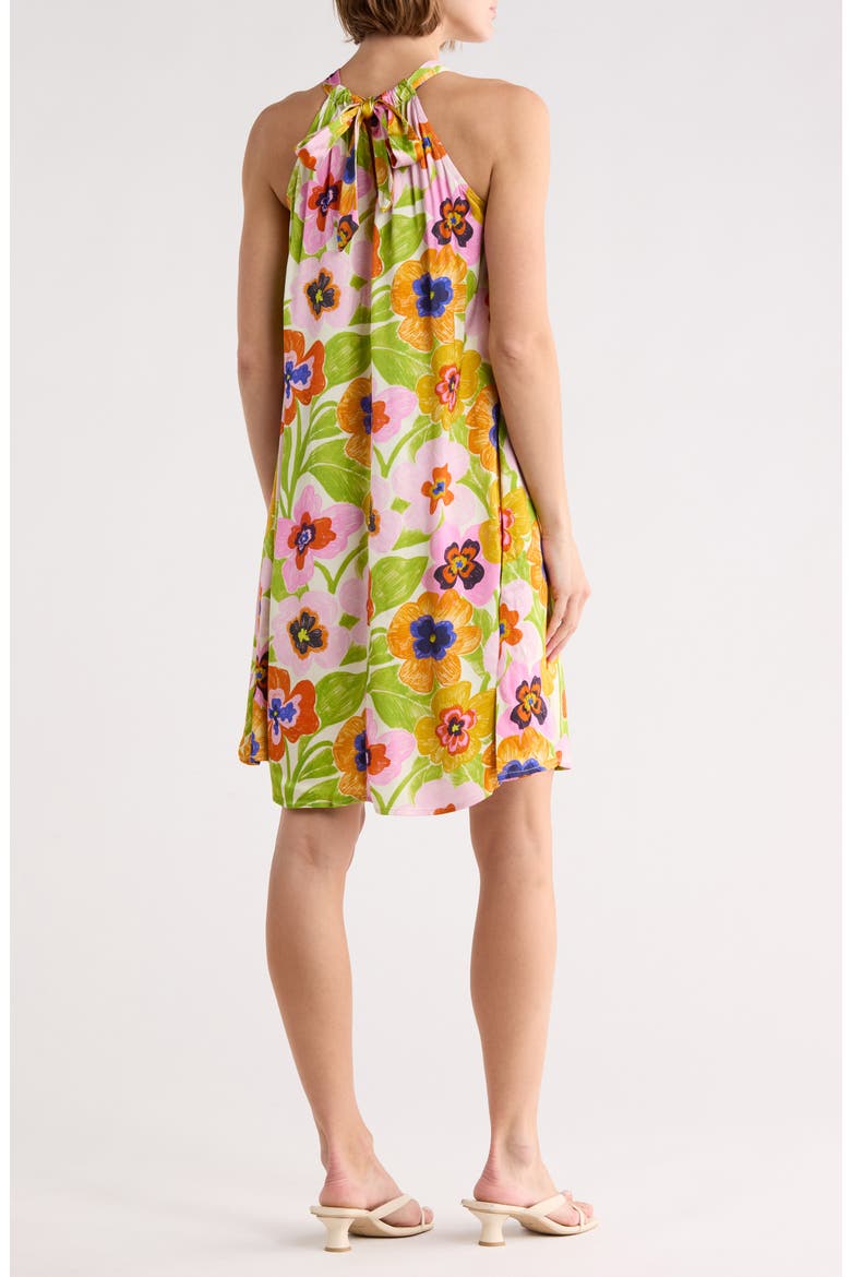 Alisier Print A-Line Dress, Alternate, color, SPICY GARDEN CREME