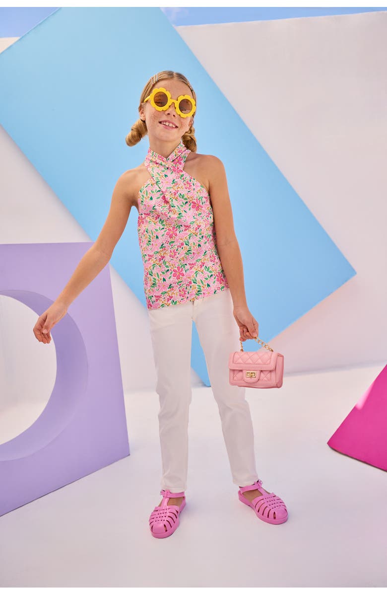 BISBY Kids' Floral Scarf Top, Alternate, color, 