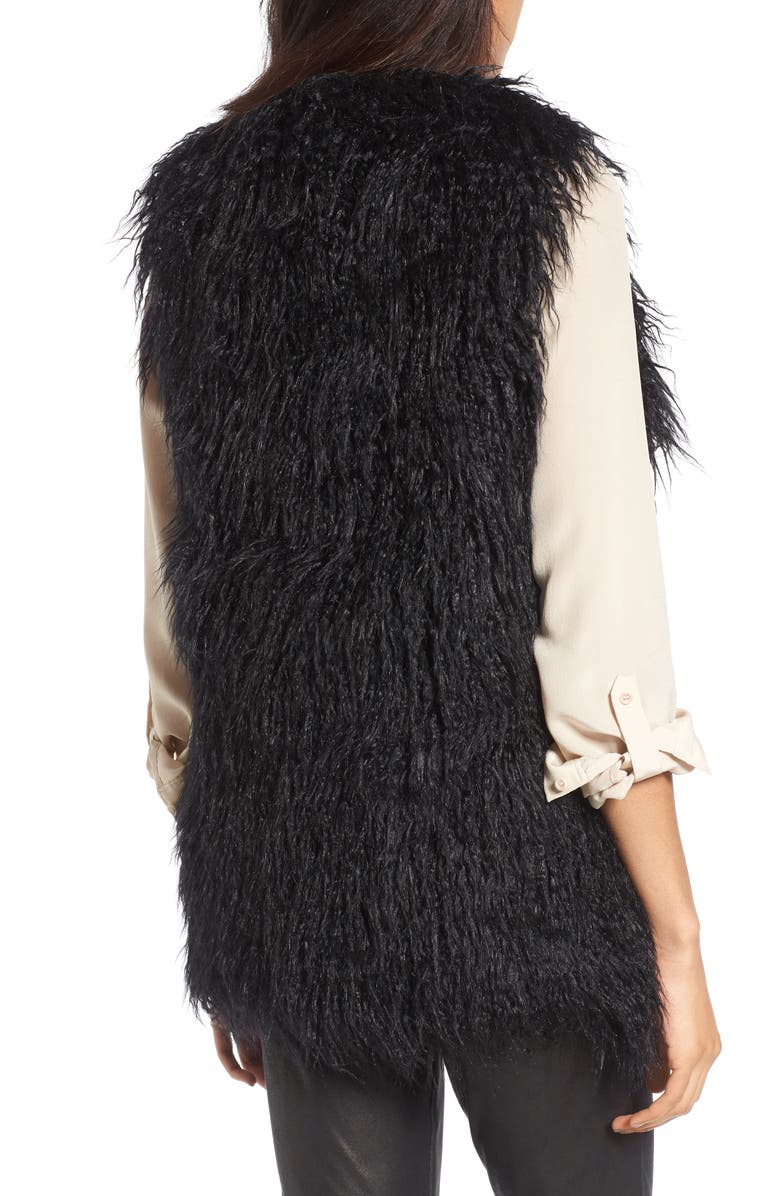 Hinge Faux Fur Vest, Alternate, color,
