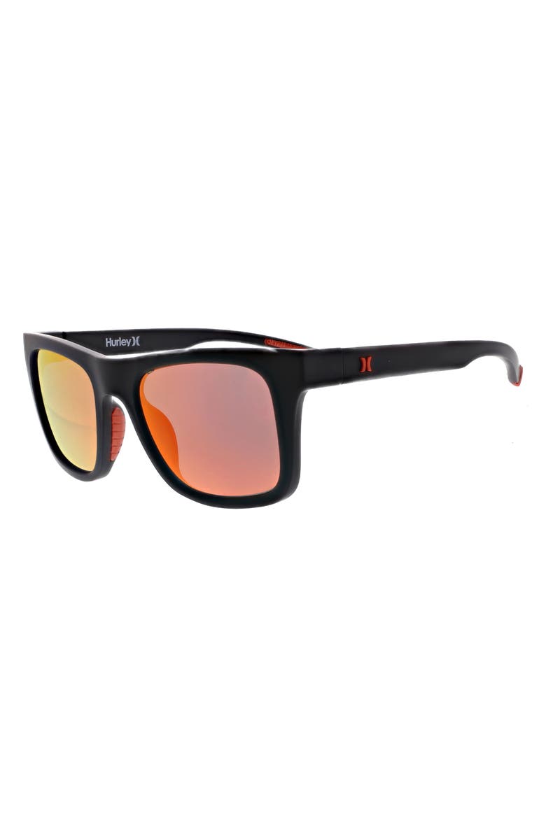 Hurley Sunrise 53mm Polarized Square Sunglasses, Alternate, color, 