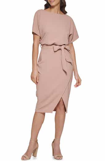 Kensie Tie Front Blouson Dress