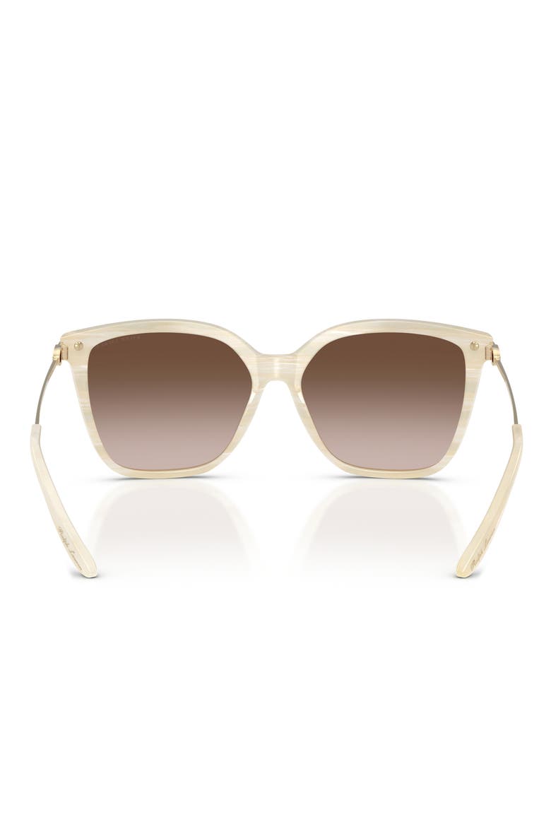 The Jacquie 57mm Gradient Irregular Sunglasses, Alternate, color, CREAM HORN / GRADIENT BROWN