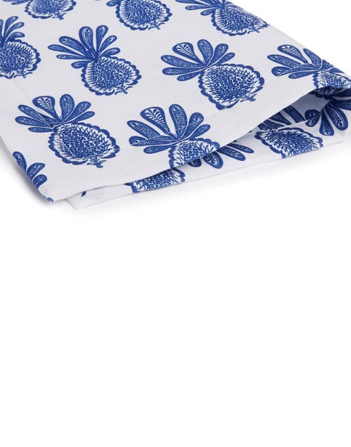 La Doublej Placemats Set Of 2 (35x45) Pineapple Blue In Pineapple Blue
