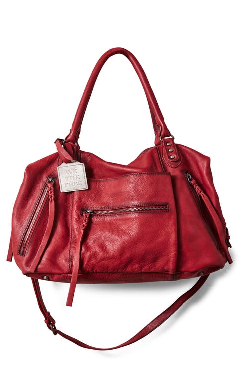We The Free Emerson Lambskin Leather Tote