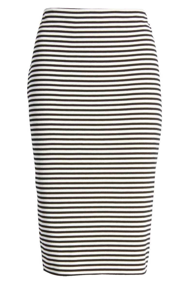 Stripe Vibrations Tube Skirt, Alternate, color, RICH BLACK
