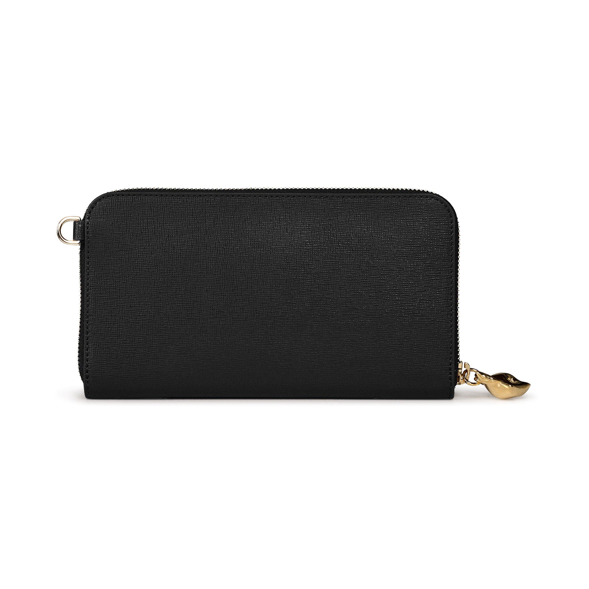 DESERI Paris Clutch, Alternate, color, Black With Strap