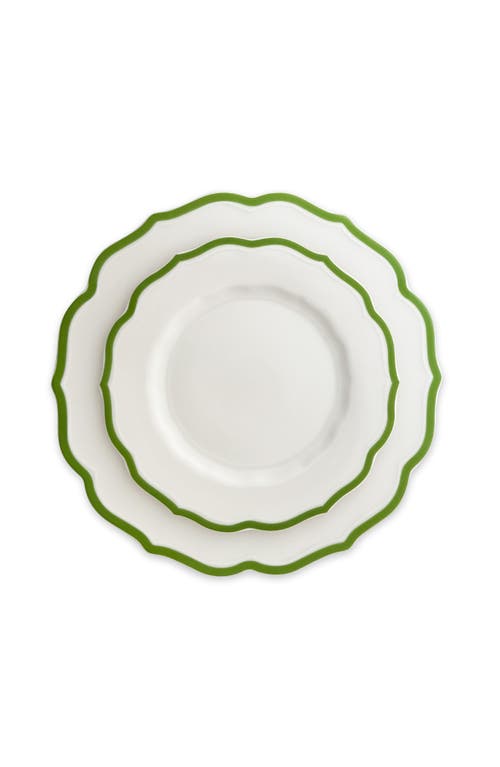 Caskata Stella Verde Scalloped Salad Plate In Green