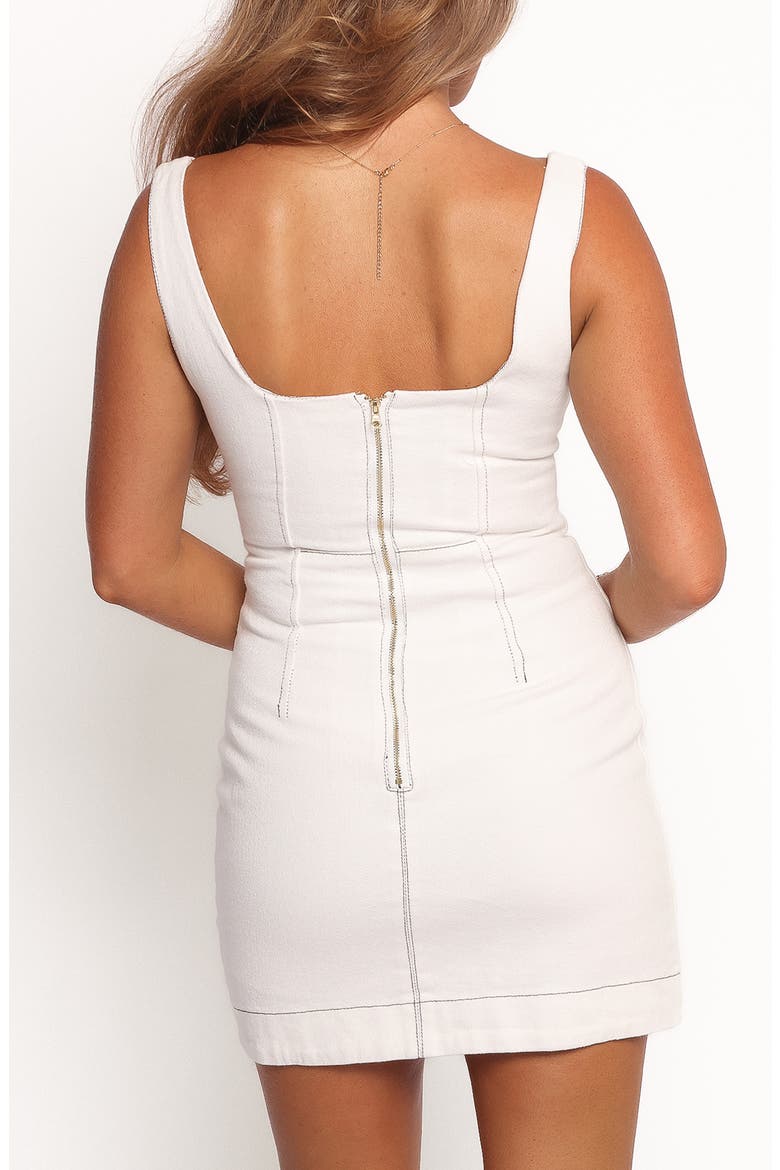 Isley Denim Minidress, Alternate, color, WHITE DENIM