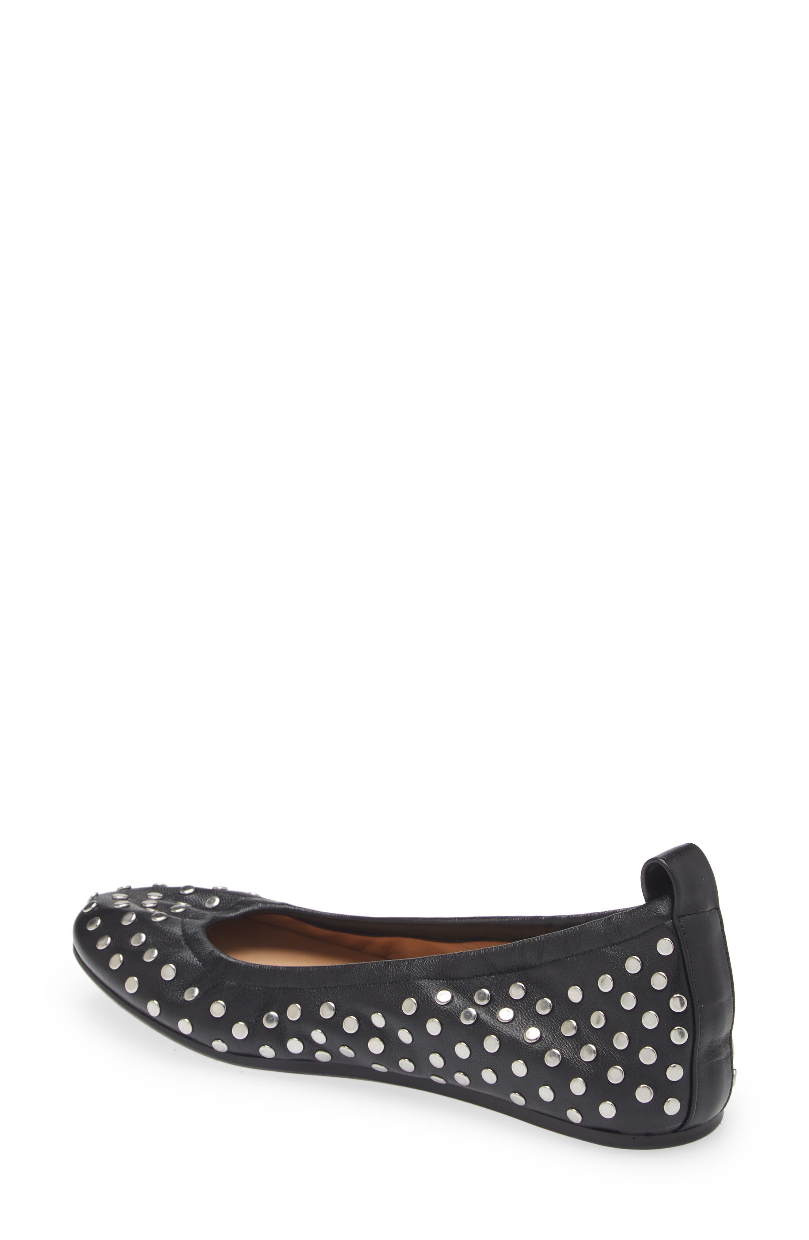Belna Studded Ballet Flat, Alternate, color, BLACK