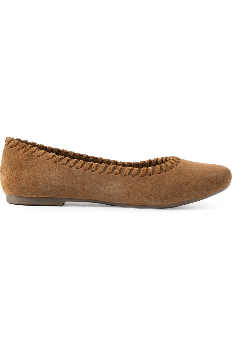 Jelavu Ella Whipstitch Ballet Flat, Alternate, color, Cognac