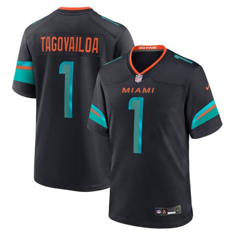 Men's Nike Tua Tagovailoa Pitch Blue Miami Dolphins 2025 Rivalries Collection Game Jersey
